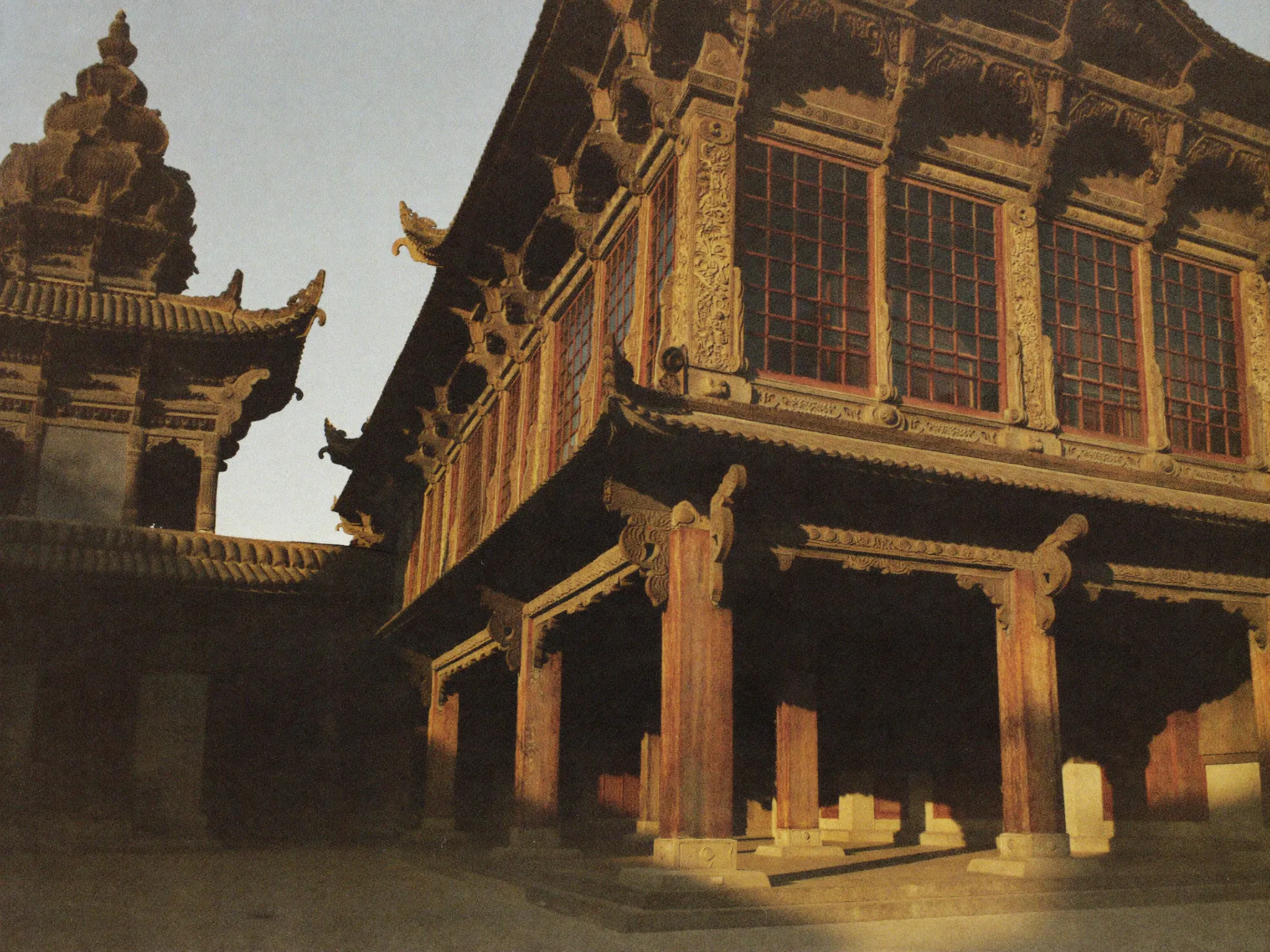 Ornate carved architecture of a traditional Javanese kraton palace